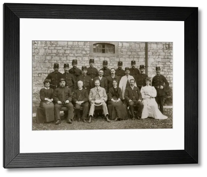 Framed Print : Officers at Shepton Mallet Prison, Somerset Framed Print : Officers at Shepton Mallet Prison, Somerset