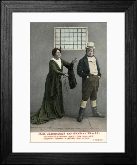 Framed Print : A Suffragettes Appeal to John Bull Framed Print : A Suffragettes Appeal to John Bull