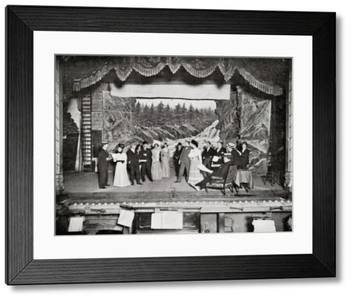 Framed Print : Rehearsing a play in ordinary clothes Framed Print : Rehearsing a play in ordinary clothes