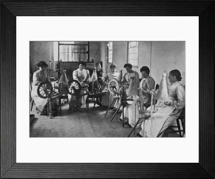 Framed Print : Spinning flax, Inebriates Reformatory, Guiltcross, Norfolk Framed Print : Spinning flax, Inebriates Reformatory, Guiltcross, Norfolk