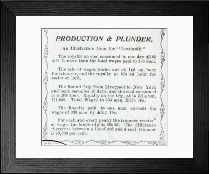 Framed Print : Production and Plunder, campaigning statistics Framed Print : Production and Plunder, campaigning statistics