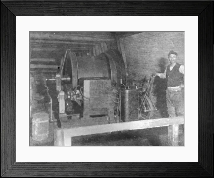 Framed Print : Man operating haulage equipment, South Wales Framed Print : Man operating haulage equipment, South Wales