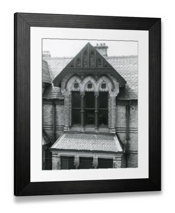 Framed Print : Slate used on office building, Slate Wharf, Caernarfon Framed Print : Slate used on office building, Slate Wharf, Caernarfon