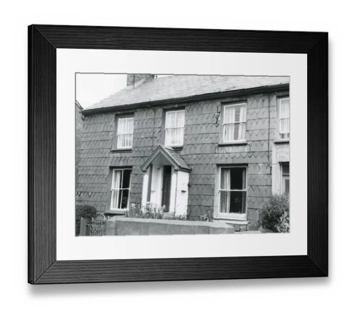 Framed Print : House with decorative slate tiling, North Wales Framed Print : House with decorative slate tiling, North Wales