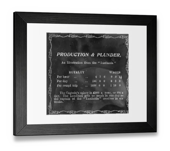 Framed Print : Production and Plunder, campaigning statistics Framed Print : Production and Plunder, campaigning statistics