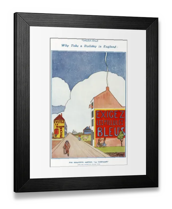 Framed Print : Why Take a Holiday in England by William Caine Framed Print : Why Take a Holiday in England by William Caine