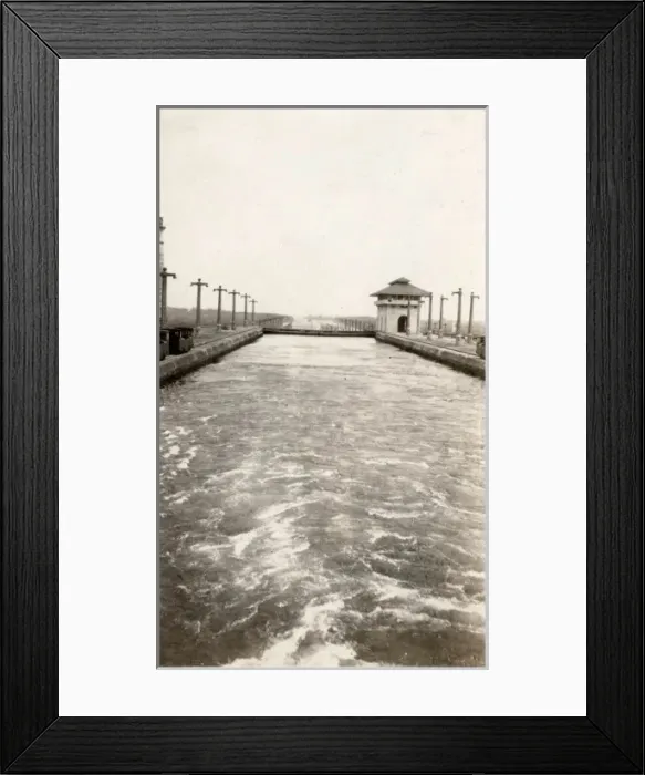 Framed Print : Panama Canal, in a lock Framed Print : Panama Canal, in a lock