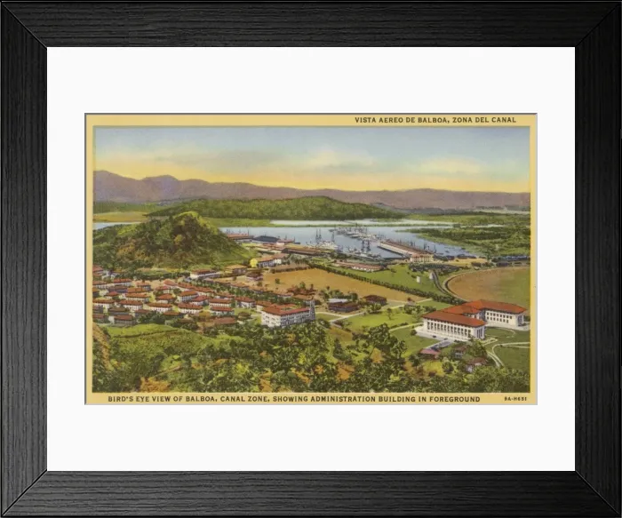 Framed Print : Birds eye view of Balboa, Canal Zone Framed Print : Birds eye view of Balboa, Canal Zone