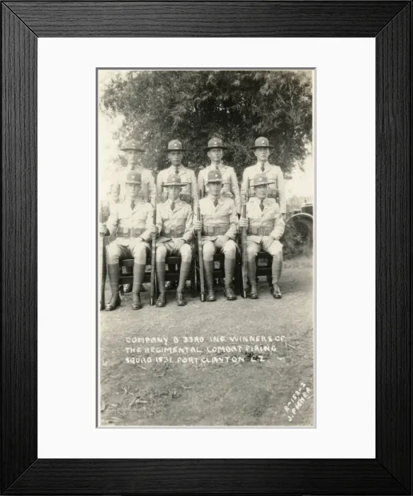 Framed Print : Company of the 33rd infantry Framed Print : Company of the 33rd infantry