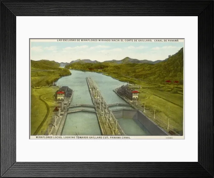 Framed Print : Miraflores Locks, Looking towards Gaillard Cut, Panama Canal Framed Print : Miraflores Locks, Looking towards Gaillard Cut, Panama Canal