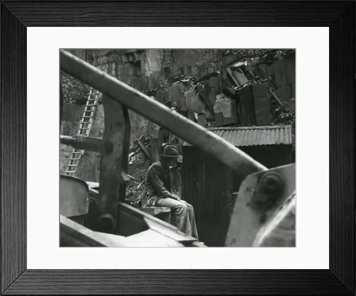 Framed Print : Young quarryman, Penyrorsedd Slate Quarry, North Wales Framed Print : Young quarryman, Penyrorsedd Slate Quarry, North Wales
