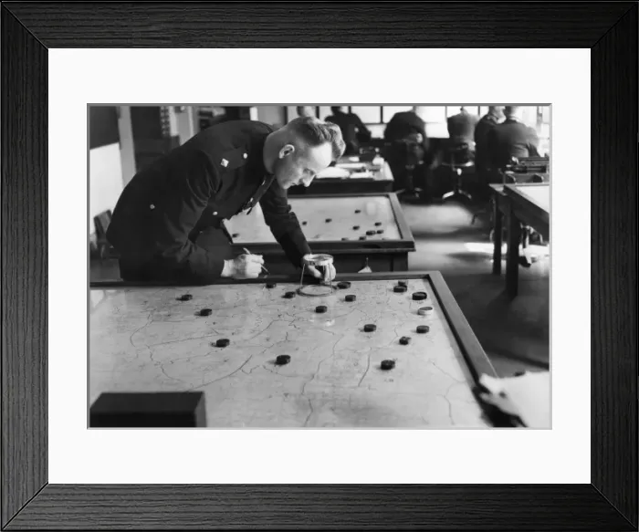 Framed Print : Police map operator Framed Print : Police map operator