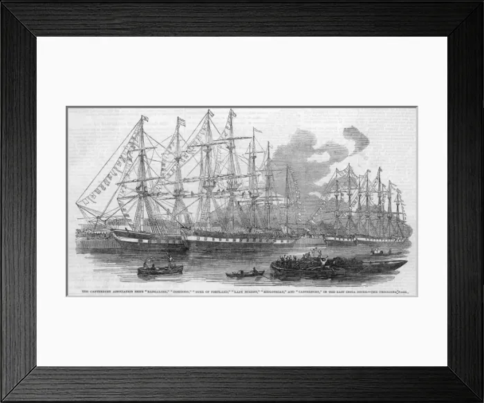 Framed Print : Canterbury Association Ships Framed Print : Canterbury Association Ships