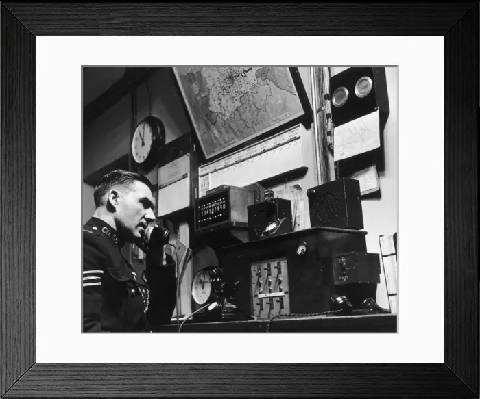 Framed Print : Police radio operator Framed Print : Police radio operator