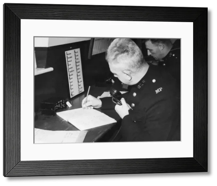 Framed Print : Radio Operator - Metropolitan Police Framed Print : Radio Operator - Metropolitan Police