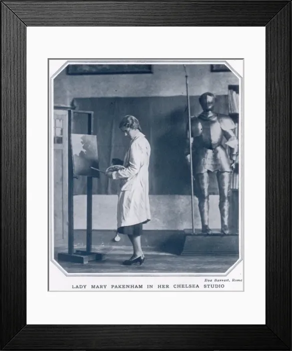 Framed Print : Lady Mary Pakenham in her studio Framed Print : Lady Mary Pakenham in her studio