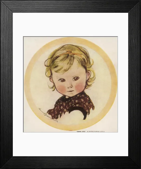 Framed Print : Brown Eyes by Muriel Dawson Framed Print : Brown Eyes by Muriel Dawson