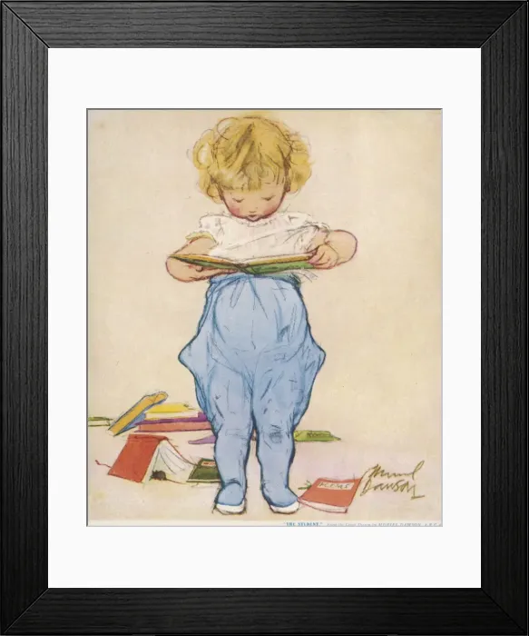 Framed Print : The Student by Muriel Dawson Framed Print : The Student by Muriel Dawson