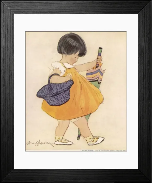 Framed Print : Off to Market by Muriel Dawson Framed Print : Off to Market by Muriel Dawson