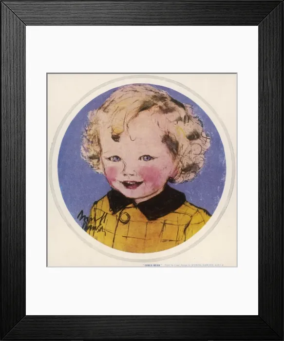 Framed Print : Curly Head by Muriel Dawson Framed Print : Curly Head by Muriel Dawson