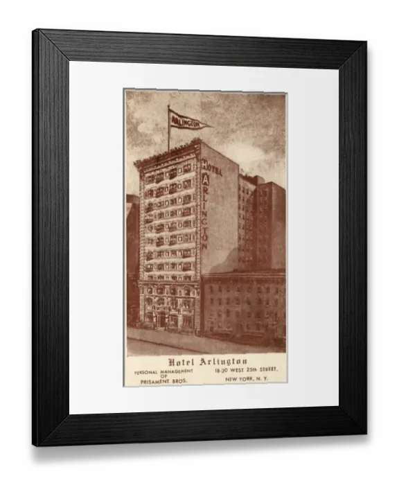 Framed Print : Hotel Arlington, New York Framed Print : Hotel Arlington, New York