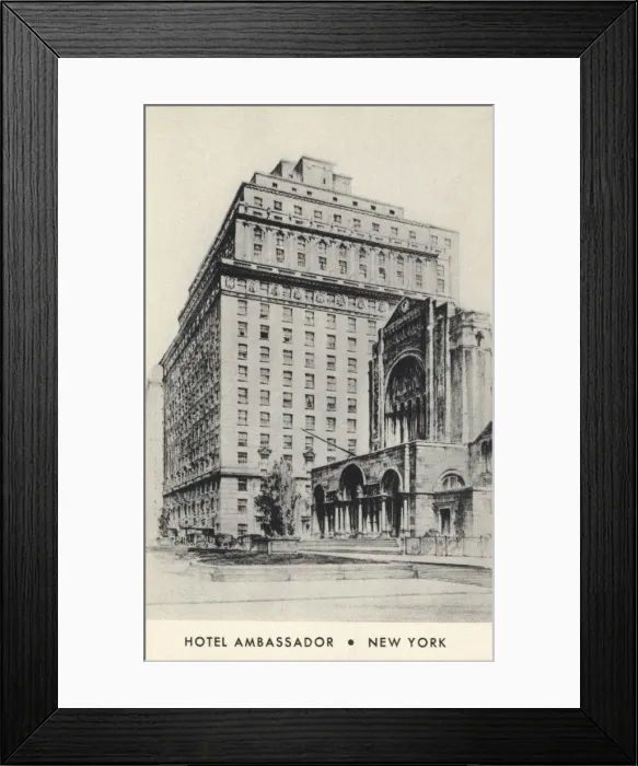 Framed Print : Hotel Ambassador, New York Framed Print : Hotel Ambassador, New York