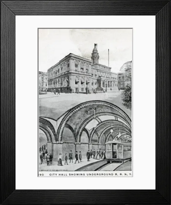 Framed Print : City Hall and Subway, New York Framed Print : City Hall and Subway, New York