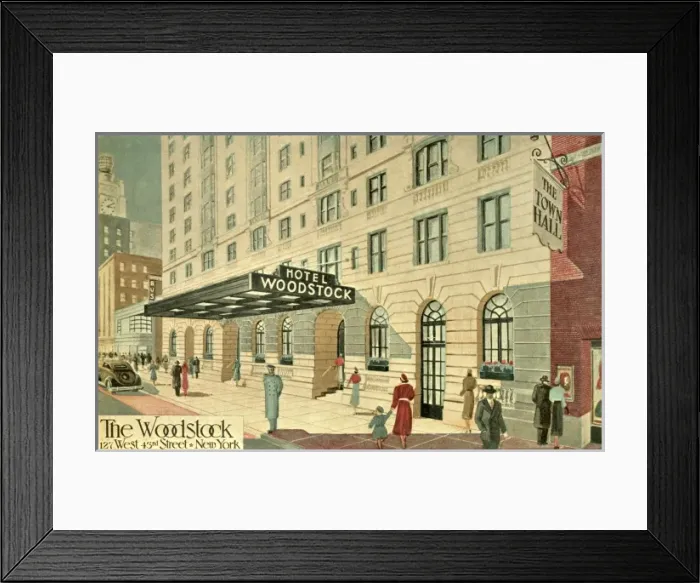 Framed Print : Hotel Woodstock, New York Framed Print : Hotel Woodstock, New York