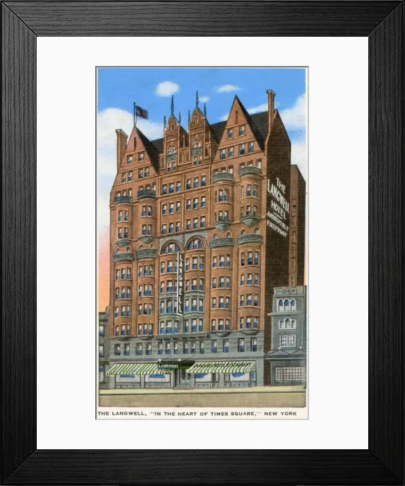 Framed Print : Langwell Hotel, New York Framed Print : Langwell Hotel, New York