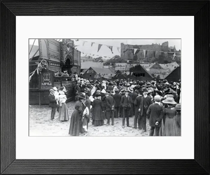 Framed Print : People at the fair, Haverfordwest, South Wales Framed Print : People at the fair, Haverfordwest, South Wales
