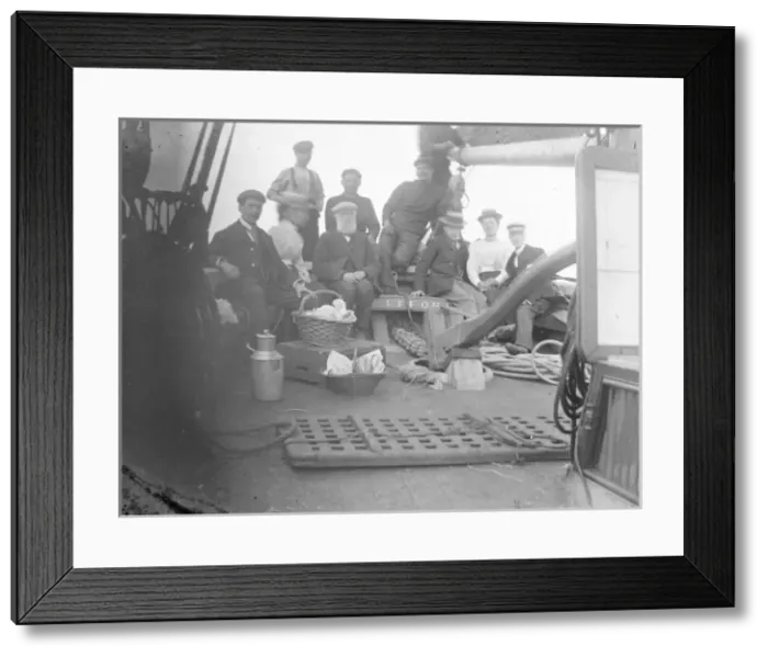 Framed Print : People on deck during a sea trip, South Wales Framed Print : People on deck during a sea trip, South Wales