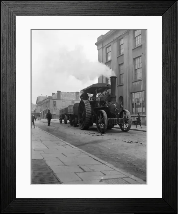 Framed Print : Traction engine, Victoria Place, Haverfordwest, South Wales Framed Print : Traction engine, Victoria Place, Haverfordwest, South Wales