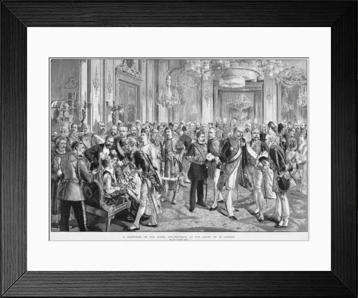 Framed Print : Reception of the corps diplomatique at St James Framed Print : Reception of the corps diplomatique at St James