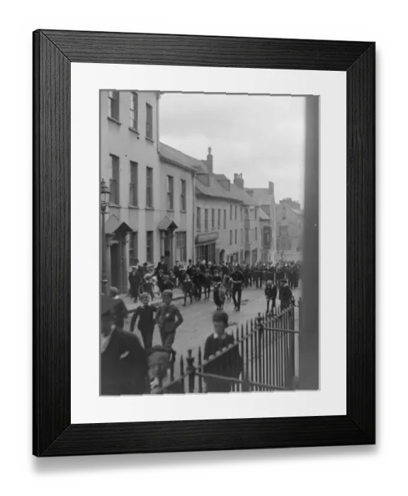 Framed Print : Parade in High Street, Haverfordwest, South Wales Framed Print : Parade in High Street, Haverfordwest, South Wales