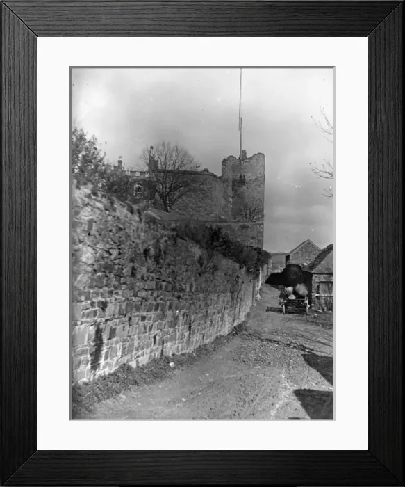 Framed Print : Lane below Castle, Haverfordwest, South Wales Framed Print : Lane below Castle, Haverfordwest, South Wales