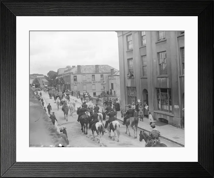 Framed Print : Circus parade, New Bridge, Haverfordwest, South Wales Framed Print : Circus parade, New Bridge, Haverfordwest, South Wales