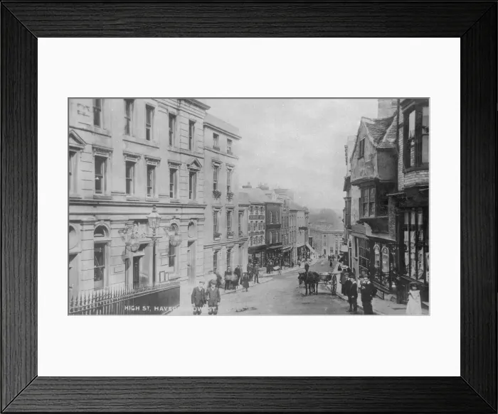 Framed Print : High Street, Haverfordwest, South Wales Framed Print : High Street, Haverfordwest, South Wales