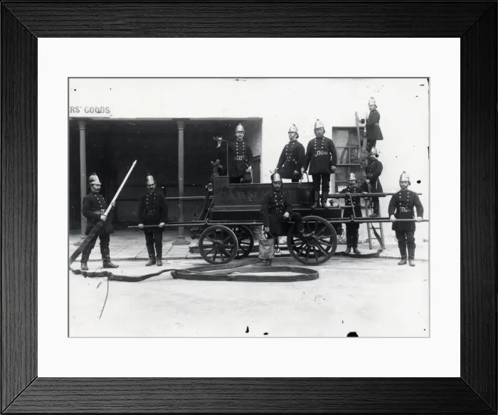Framed Print : Carmarthen fire crew, Carmarthen, South Wales Framed Print : Carmarthen fire crew, Carmarthen, South Wales