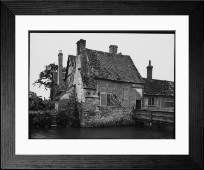 Framed Print : Old timbered house by a river Framed Print : Old timbered house by a river