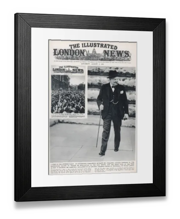 Framed Print : Churchill leaving Downing Street after 1945 election defeat Framed Print : Churchill leaving Downing Street after 1945 election defeat