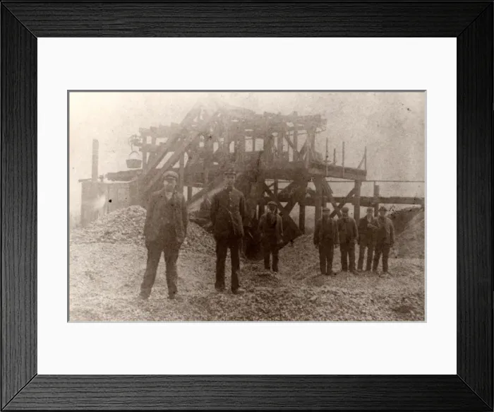Framed Print : Men at Hook Colliery, Pembrokeshire, South Wales Framed Print : Men at Hook Colliery, Pembrokeshire, South Wales