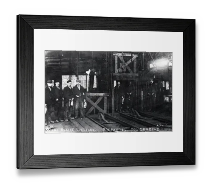 Framed Print : Men at West Pit, Elliot Colliery, New Tredegar, South Wales Framed Print : Men at West Pit, Elliot Colliery, New Tredegar, South Wales