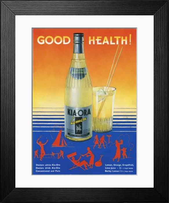 Framed Print : Kia Ora advertisement Framed Print : Kia Ora advertisement