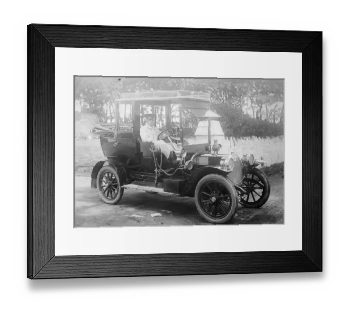 Framed Print : Driver with car, Haverfordwest, Pembrokeshire, South Wales Framed Print : Driver with car, Haverfordwest, Pembrokeshire, South Wales