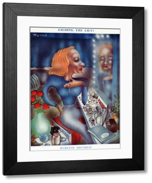 Framed Print : Marlene Dietrich by Tony Wysard Framed Print : Marlene Dietrich by Tony Wysard
