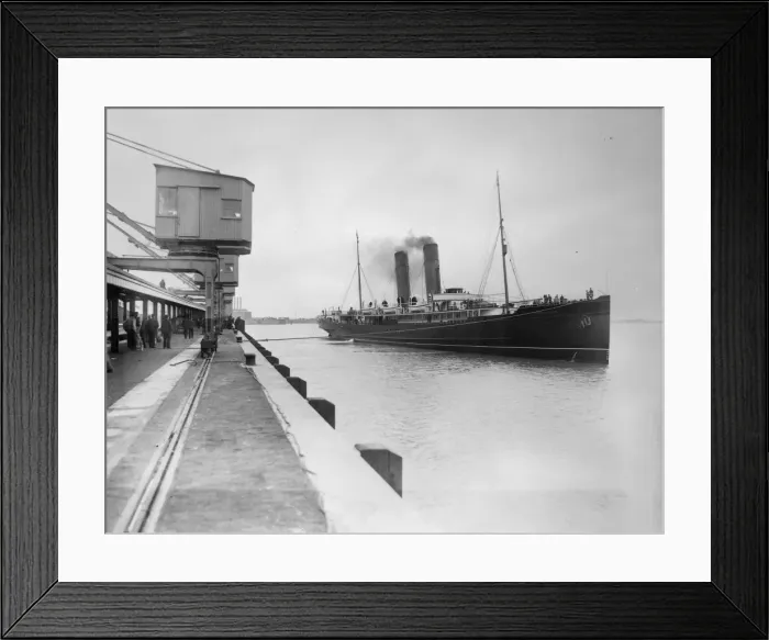 Framed Print : Fishguard Harbour and Railway Station, South Wales Framed Print : Fishguard Harbour and Railway Station, South Wales