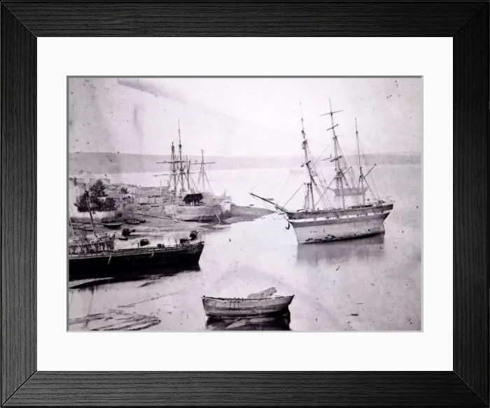 Framed Print : Milford Haven with ships, Pembrokeshire, South Wales Framed Print : Milford Haven with ships, Pembrokeshire, South Wales