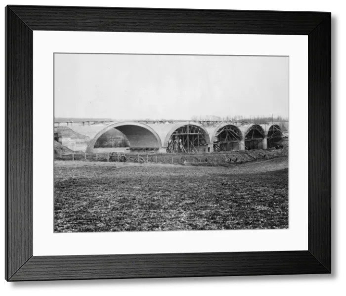 Framed Print : Railway bridge construction, Great Western Railway Framed Print : Railway bridge construction, Great Western Railway