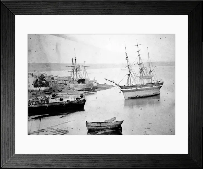 Framed Print : Milford Haven with ships, Pembrokeshire, South Wales Framed Print : Milford Haven with ships, Pembrokeshire, South Wales
