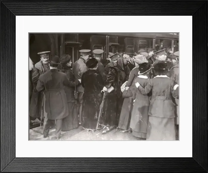 Framed Print : Troops leaving for the Front Framed Print : Troops leaving for the Front